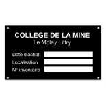 Plaque constructeur 7x4cm