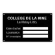 Plaque constructeur 7x4cm