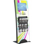 Porte-brochures ecran video marquage quadri