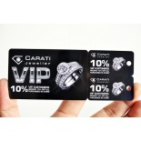 Carte de fidélité PVC coupons détachables